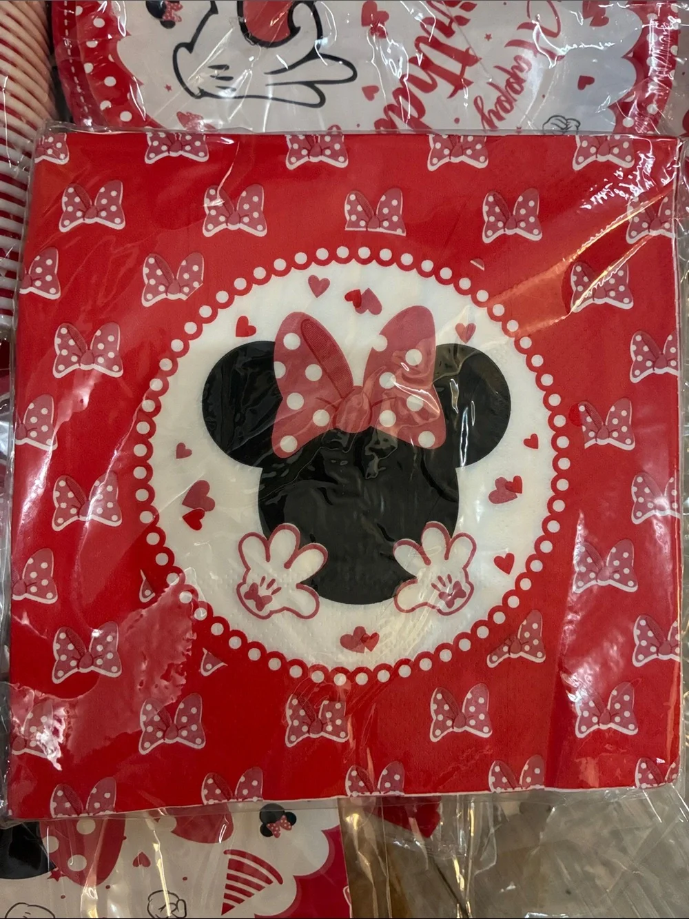 🐾 Minnie Mouse Red Party Tableware Set - Birthday Plates, Cups & Napkins